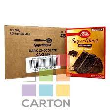 BETTY CROCKER SUPER MOIST CAKE MIX DARK CHOCOLATE 12*500GM