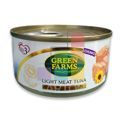 GREEN FARMS LIGHT MEAT TUNA CHUNKS 48*170GM