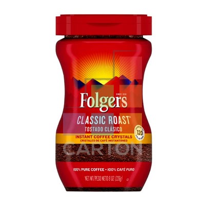 FOLGERS CLASSIC ROAST INSTANT COFFEE CRYSTALS 3*226GM