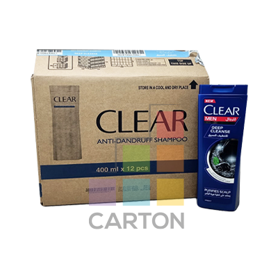 CLEAR HAIR SHAMPOO DEEP CLEANSE WITH CHARCOAL+MINT 6*400ML