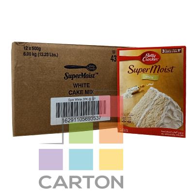 BETTY CROCKER SUPER MOIST CAKE MIX WHITE 12*500GM