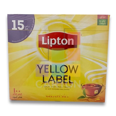 LIPTON YELLOW LABEL BLACK TEA 6*100 BAGS