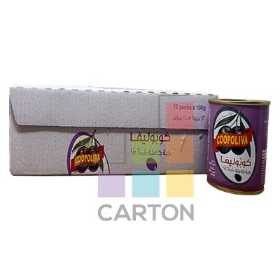 كوبوليفا زيتون اسود حبوب كاملة 12 * 100 جم علبه