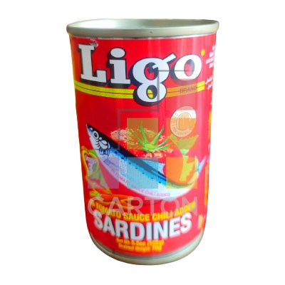 LIGO SARDINES IN TOMATO SAUCE WITH CHILI 100*155GM