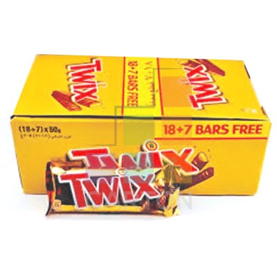 TWIX CHOCOLATE BAR 18+7*50GM