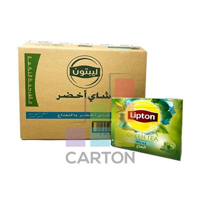 LIPTON GREEN TEA W/MINT 12*100 BAGS