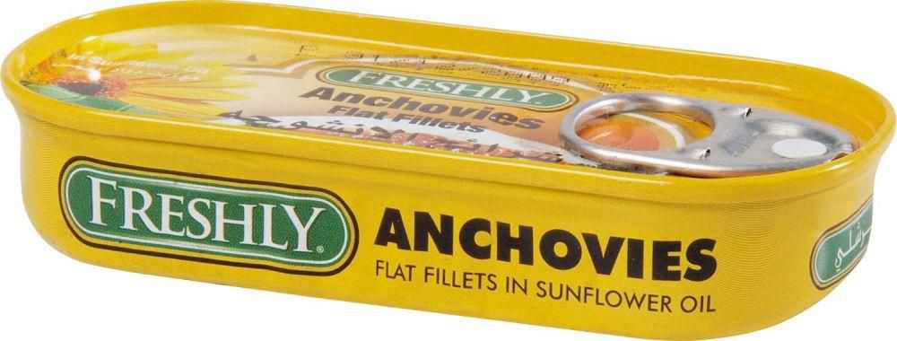 FRESHLY FLAT FILLETS ANCHOVIES -12*50GM